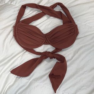 Brown SHEIN Swim Top